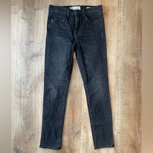 Nili Lotan NL Issue Rescue Jeans Women’s 25 Black Mid Rise Skinny Stretch USA